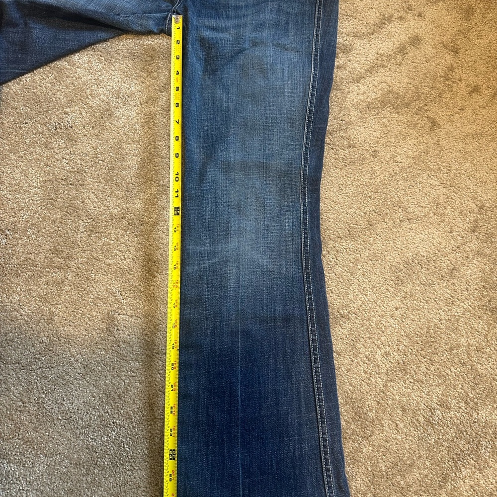 7 For All Mankind Dark Blue Flare Jeans - Picture 11 of 15